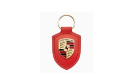 Porsche Crest Keyring - Lava Orange